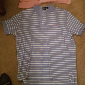 Blue polo shirt